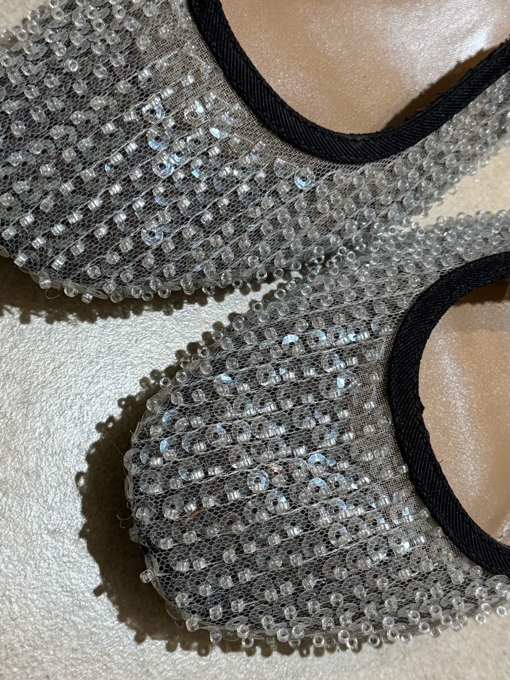 Zara Black Slingback Sandals with Crystal Beading - Picture 4 of 4